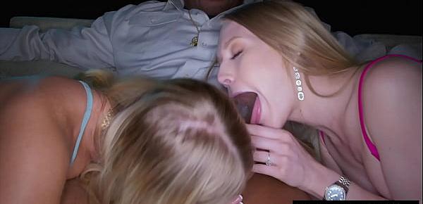  BLACKEDRAW Gorgeous young blonde besties take on two BBCs